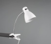 Immagine di Lampada da Studio Bianca Braccio Cromo Flessibile con Pinza 1xE27 Harvey Trio Lighting 