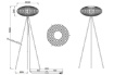 Immagine di Piantana Treppiede Paralume Ovale Fibre Naturali Hedda Trio Lighting