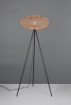 Immagine di Piantana Treppiede Paralume Ovale Fibre Naturali Hedda Trio Lighting