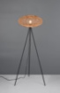 Immagine di Piantana Treppiede Paralume Ovale Fibre Naturali Hedda Trio Lighting
