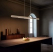 Immagine di Lampada a Sospensione Lineare Color Caffè Helios Led Dimmer CCT Trio Lighting