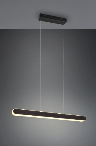 Immagine di Sospensione Lineare Nera Per Ufficio Helios Led 48w Dimmerabile CCT Trio Lighting 