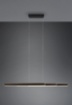 Immagine di Sospensione Lineare Nera Per Ufficio Helios Led 48w Dimmerabile CCT Trio Lighting 