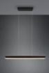 Immagine di Sospensione Lineare Nera Per Ufficio Helios Led 48w Dimmerabile CCT Trio Lighting 