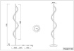 Immagine di Piantana Cromo Design Moderno Vortice Led 4000k con Dimmer a Pedale Isabel Trio Lighting