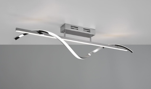 Immagine di Plafoniera Isabel Cromo Design Onda Led 4000k Switch Dimmer Trio Lighting 