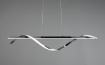 Immagine di Sospensione Isabel Cromo Design Ondulato Led 4000k Switch Dimmer Trio Lighting 