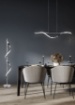 Immagine di Sospensione Isabel Cromo Design Ondulato Led 4000k Switch Dimmer Trio Lighting 