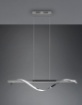 Immagine di Sospensione Isabel Cromo Design Ondulato Led 4000k Switch Dimmer Trio Lighting 