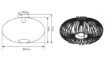 Immagine di Plafoniera Industrial Johann Gabbia Metallica Rame Anticato Ø40 cm Trio Lighting