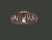 Immagine di Plafoniera Industrial Johann Gabbia Metallica Rame Anticato Ø40 cm Trio Lighting