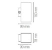 Immagine di Applique Squadrata Per Esterni Led CCT Biemissione IP65 Polo Q2 Bianco Intec Light