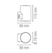Immagine di Applique Cilindro Bianco Per Esterno Led CCT IP65 Polo R1 Intec Light