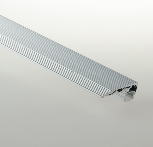 Immagine di Profilo Per Strip Led Grigio 2 Mt Calpestabile Fissaggio Su Gradini Scale
