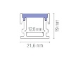 Immagine di Profilo Alluminio Carrabile Per Strip Led Da Incasso Pavimento 2Mt Driveway Intec