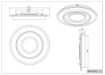 Immagine di Plafoniera Applique Rotonda Ultramoderna Ultratecnologica Led Dimmer CCT Jora Trio Lighting