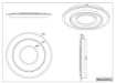 Immagine di Plafoniera Applique Rotonda Design Futuristico Led Dimmer CCT Jora Ø60 cm Trio Lighting 