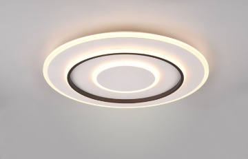 Immagine di Plafoniera Applique Rotonda Design Futuristico Led Dimmer CCT Jora Ø60 cm Trio Lighting 