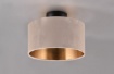 Immagine di Plafoniera Paralume Rotondo Julieta Velluto Beige e Oro 2xE14 Trio Lighting
