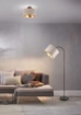 Immagine di Plafoniera Paralume Rotondo Julieta Velluto Beige e Oro 2xE14 Trio Lighting