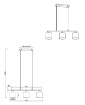 Immagine di Lampadario Illuminazione Tavoli Paralumi Rotondi in Linea Velluto Beige e Oro 3xE14 Julieta Trio Lighting
