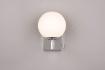 Immagine di Applique Cromo Illuminazione Specchio Bagno Kula Paralume Sfera Vetro Bianco IP44 Trio Lighting