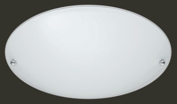 Immagine di Plafoniera Economica Ø25 cm Lana Paralume Vetro Sabbiato Bianco Trio Lighting