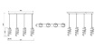 Immagine di Sospensione Moderna 4 Spirali in Linea Led 4000k Cromo Laola Trio Lighting 