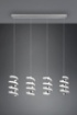 Immagine di Sospensione Moderna 4 Spirali in Linea Led 4000k Cromo Laola Trio Lighting 