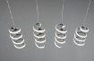 Picture of Sospensione Moderna 4 Spirali in Linea Led 4000k Cromo Laola Trio Lighting 