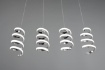 Immagine di Sospensione Moderna 4 Spirali in Linea Led 4000k Cromo Laola Trio Lighting 