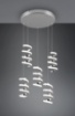 Immagine di Sospensione Cromo Rotonda Moderna 5 Riccioli Led Luce Naturale Laola Trio Lighting 