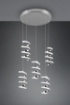 Immagine di Sospensione Cromo Rotonda Moderna 5 Riccioli Led Luce Naturale Laola Trio Lighting 