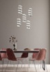 Immagine di Sospensione Cromo Rotonda Moderna 5 Riccioli Led Luce Naturale Laola Trio Lighting 