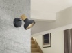 Immagine di Faretto Singolo Spot Cono 1xE14 Orientabile Latika Nero con Inserto Legno Trio Lighting