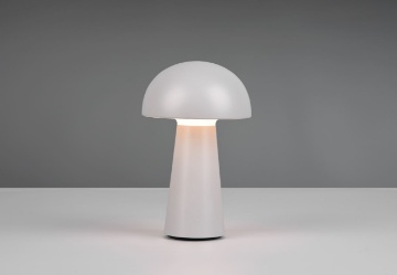 Immagine di Simpatico Lumetto Funghetto Grigio Lennon Touch Led IP44 con Porta USB Trio Lighting