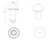 Immagine di Grazioso Lumetto Led Funghetto Verde Lennon Sensore Touch Dimmer IP44 Trio Lighting 