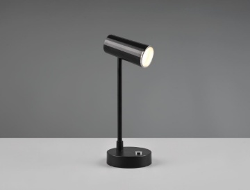 Immagine di Lumetto Nero Led Touch CCT 3000K + 4000K + 6000K Lenny Ricaricabile Trio Lighting