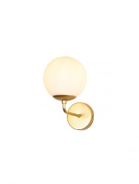 Immagine di Applique Bowling Oro Opaco Con Boccia Vetro Opale 1xE27 Smarter Lighting