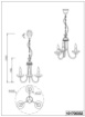 Immagine di Lampadario Classico 3 Bracci Livia Nero con Inserti Oro Trio Lighting