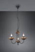 Immagine di Lampadario Classico 3 Bracci Livia Nero con Inserti Oro Trio Lighting
