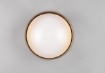 Immagine di Plafoniera Led Moderna Paralume Tessuto Tortora Ø30 cm Locarno Trio Lighting 