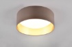 Immagine di Plafoniera Led Moderna Paralume Tessuto Tortora Ø30 cm Locarno Trio Lighting 