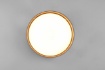 Immagine di Plafoniera Led Moderna Paralume Tessuto Tortora Ø30 cm Locarno Trio Lighting 