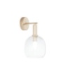 Immagine di Applique Oro Satinato Con Vetro Trasparente Brandy AP Luce Ambiente Design