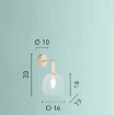 Immagine di Applique Oro Satinato Con Vetro Trasparente Brandy AP Luce Ambiente Design