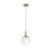 Immagine di Sospensione Oro Con Vetro Trasparente Per Penisola Brandy S1 Luce Ambiente Design