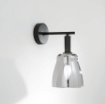 Immagine di Applique Metallo Nero Con Vetro Cromato 1xE14 Weizen AP Luce Ambiente Design