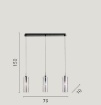 Immagine di Lampadario Magic SQ3 Per Tavolo Con Cilindri Pendenti Vetro 3xE27 Luce Ambiente Design