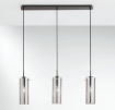 Immagine di Lampadario Magic SQ3 Per Tavolo Con Cilindri Pendenti Vetro 3xE27 Luce Ambiente Design